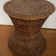 Rattan and cane side table
