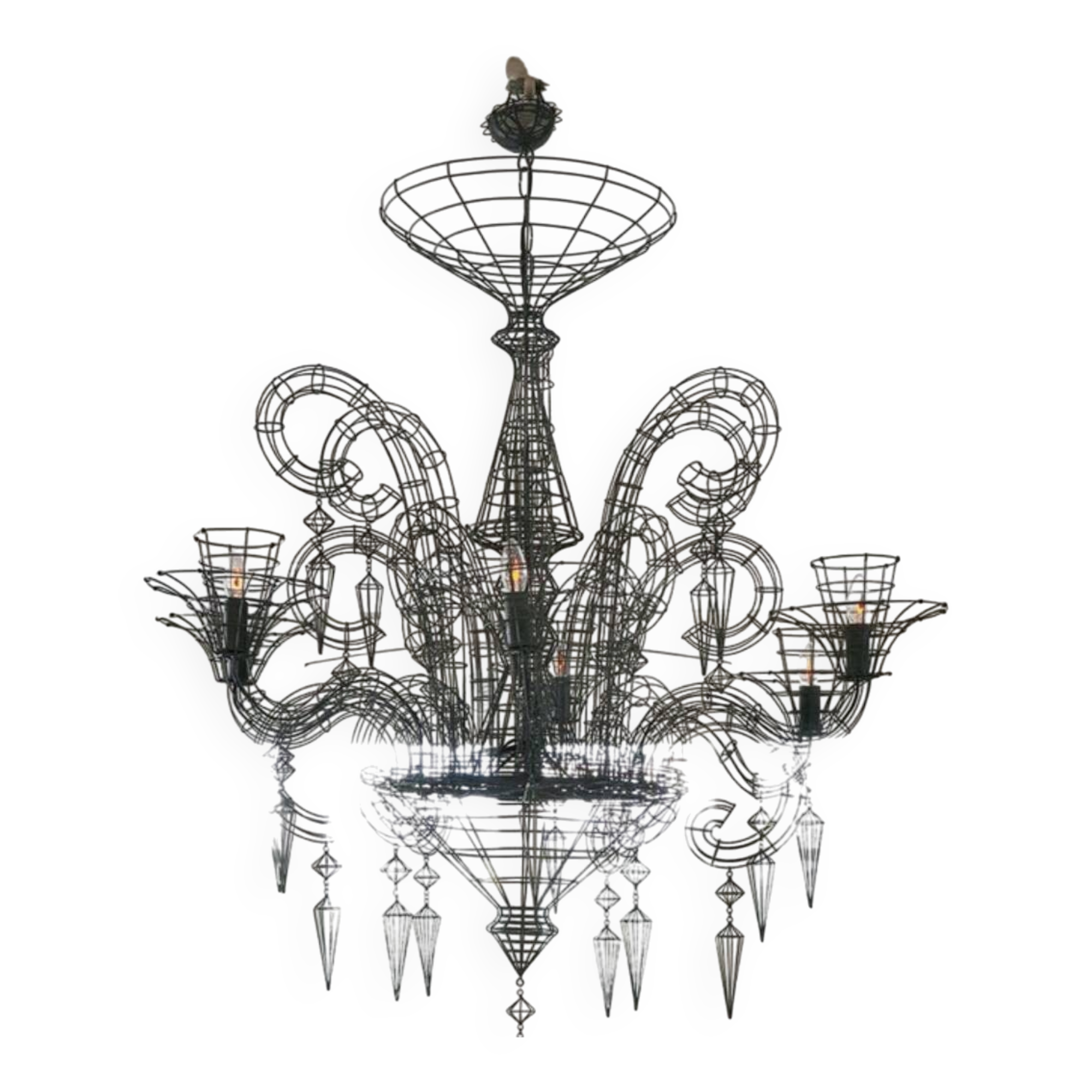 Forestier Angelus XL Chandelier – 113 cm Modern French Pendant Lamp