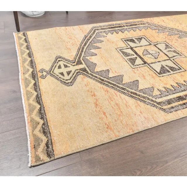 Turkish Oushak Wool Rug 91x384