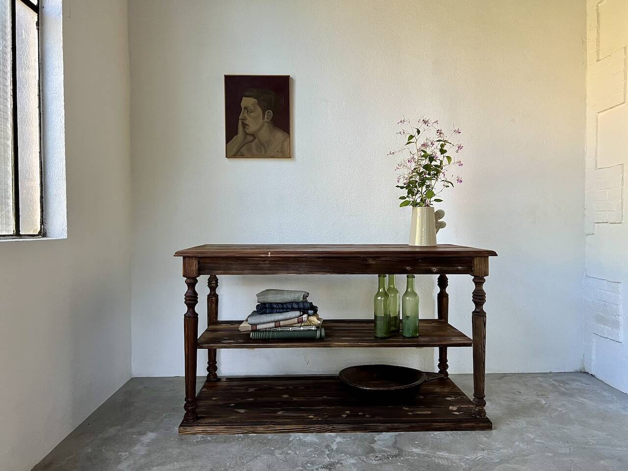 Table - 50s drapery console