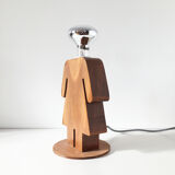 Vintage wooden lamp silhouette