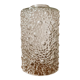 Cylindrical tulip in bubbled glass for suspension