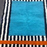 Handmade pure wool rug, size 100 x 200 cm