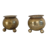 Pair of Scandinavian brass candlesticks 1960