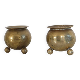Pair of Scandinavian brass candlesticks 1960