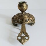 "Cave rat" brass candlestick