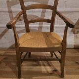 Straw armchair.