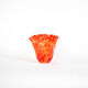 Orange glass vase, Danish design, 1970s, made in Denmark