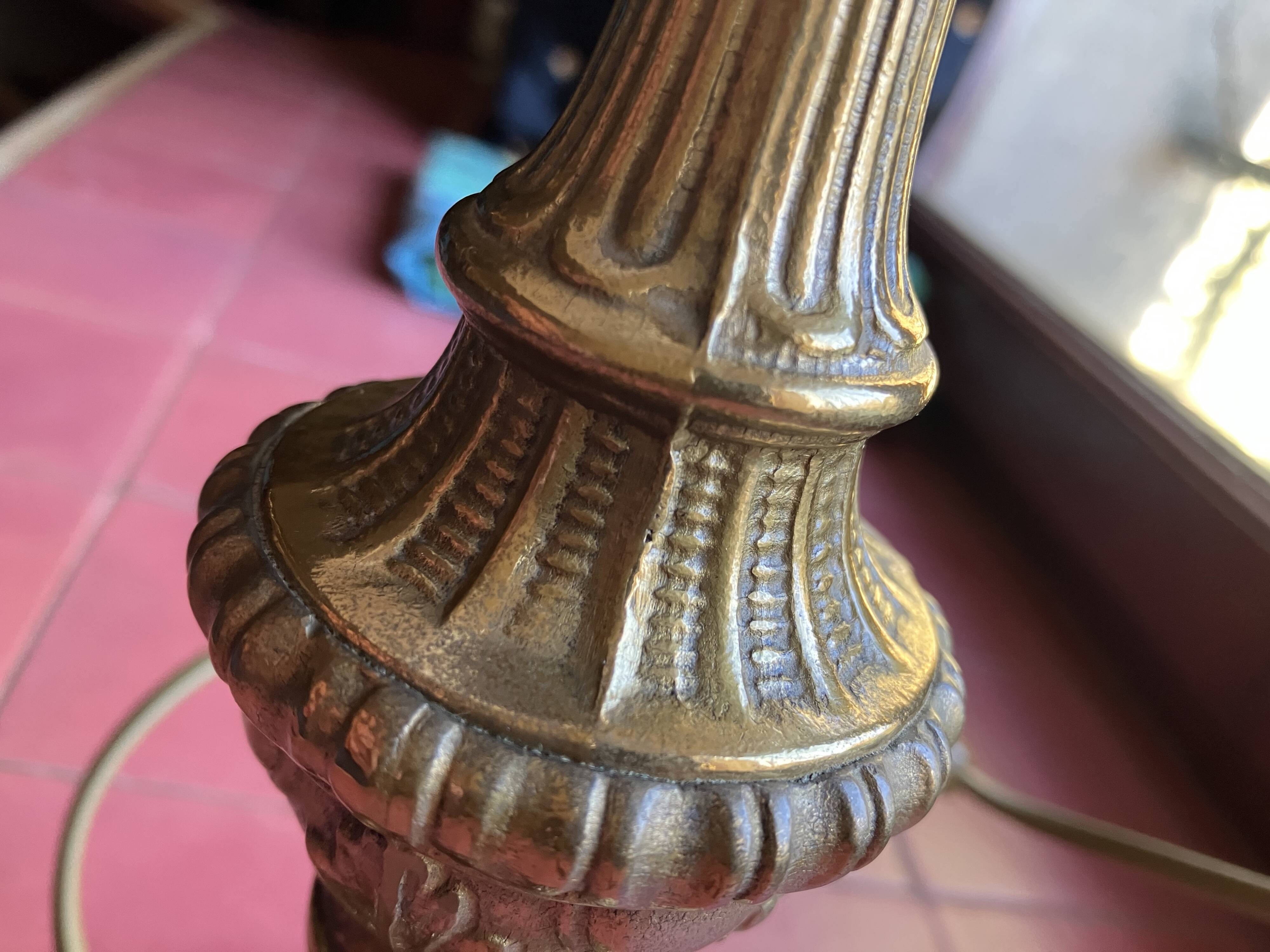 Gilded bronze bedside lamp