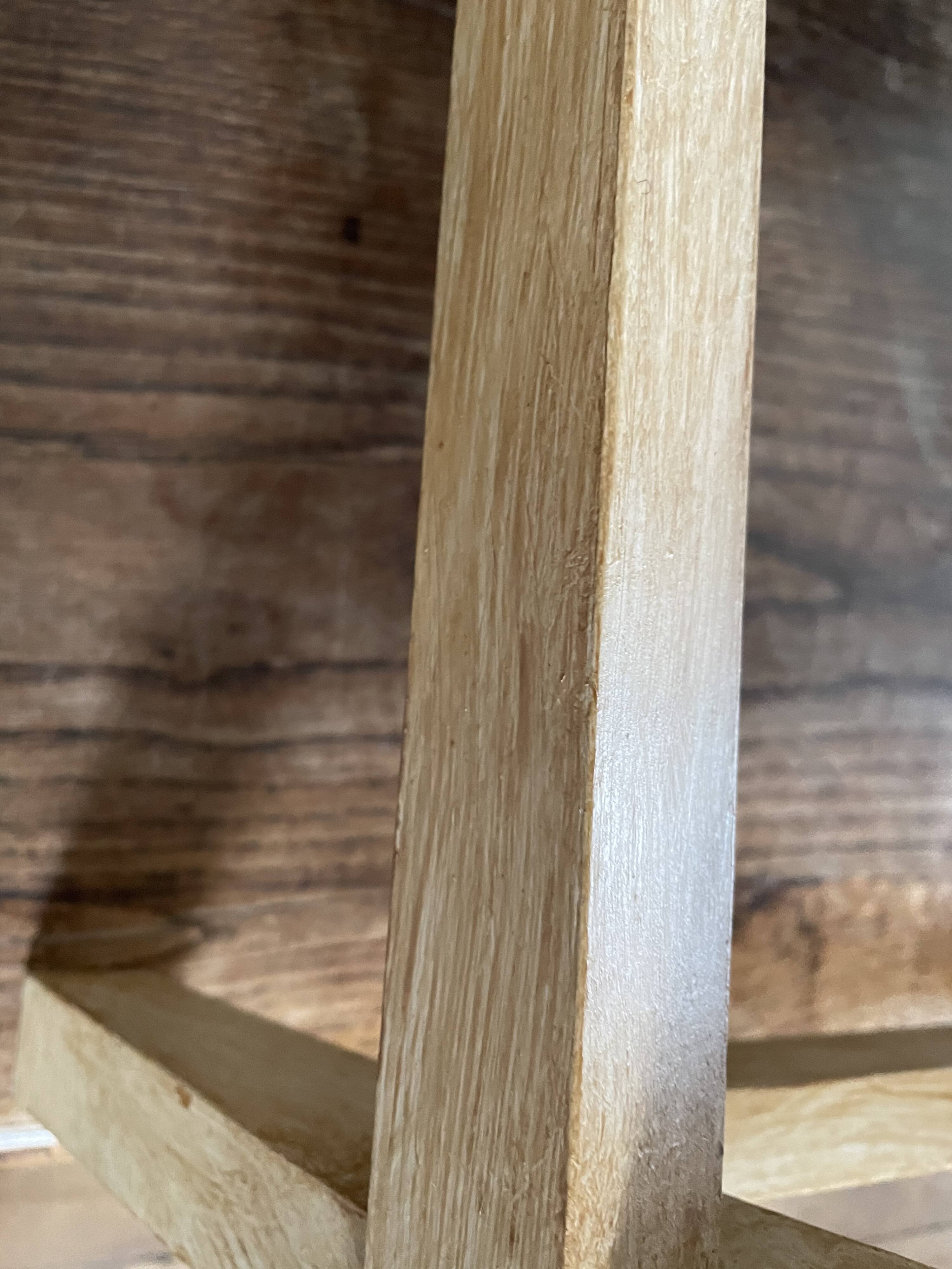 Weathered wooden step stool