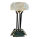 lampe Art Déco fer forgé style Edgar Brandt coupe opalescente Ezan