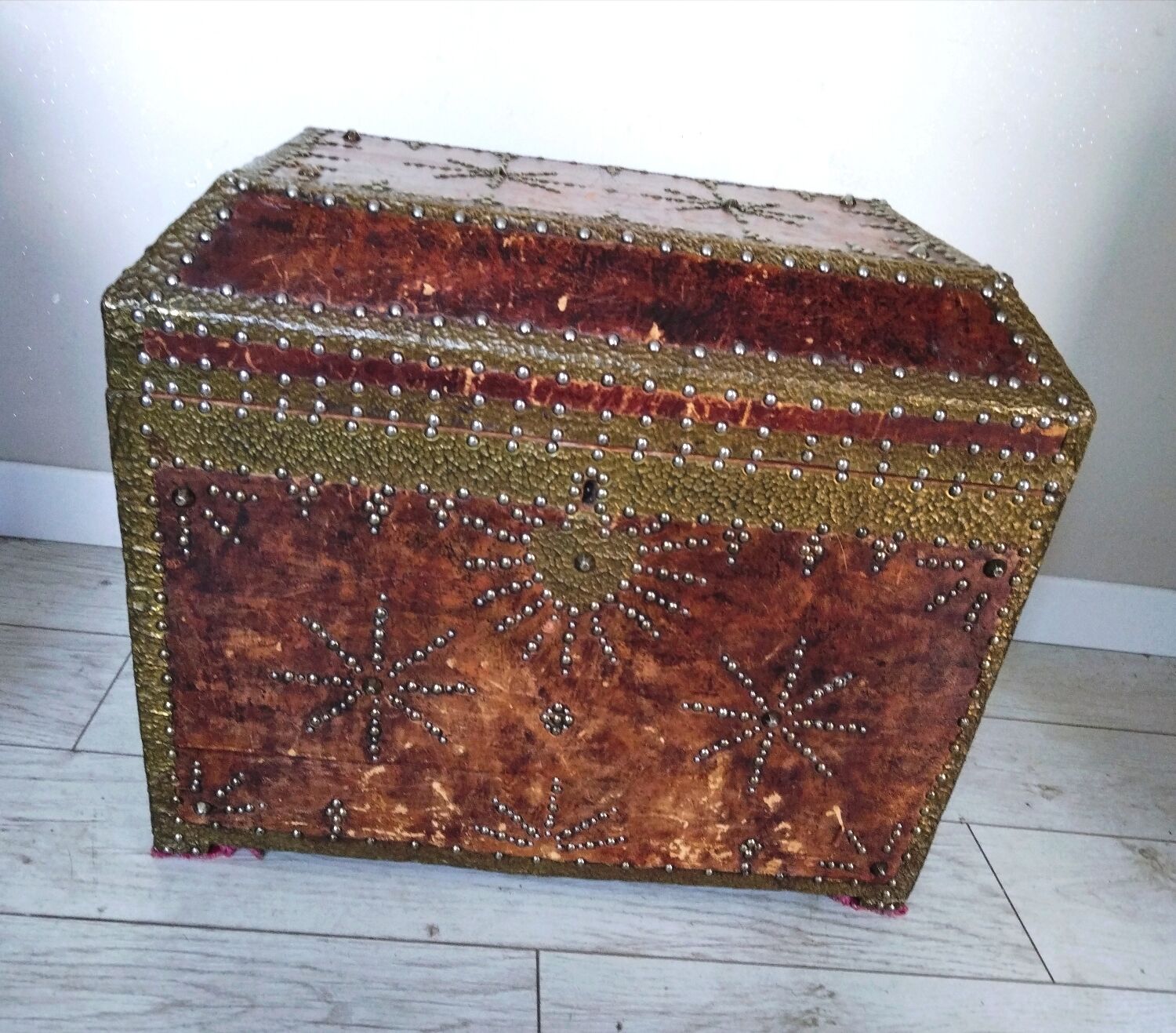 Syrian leather trunk