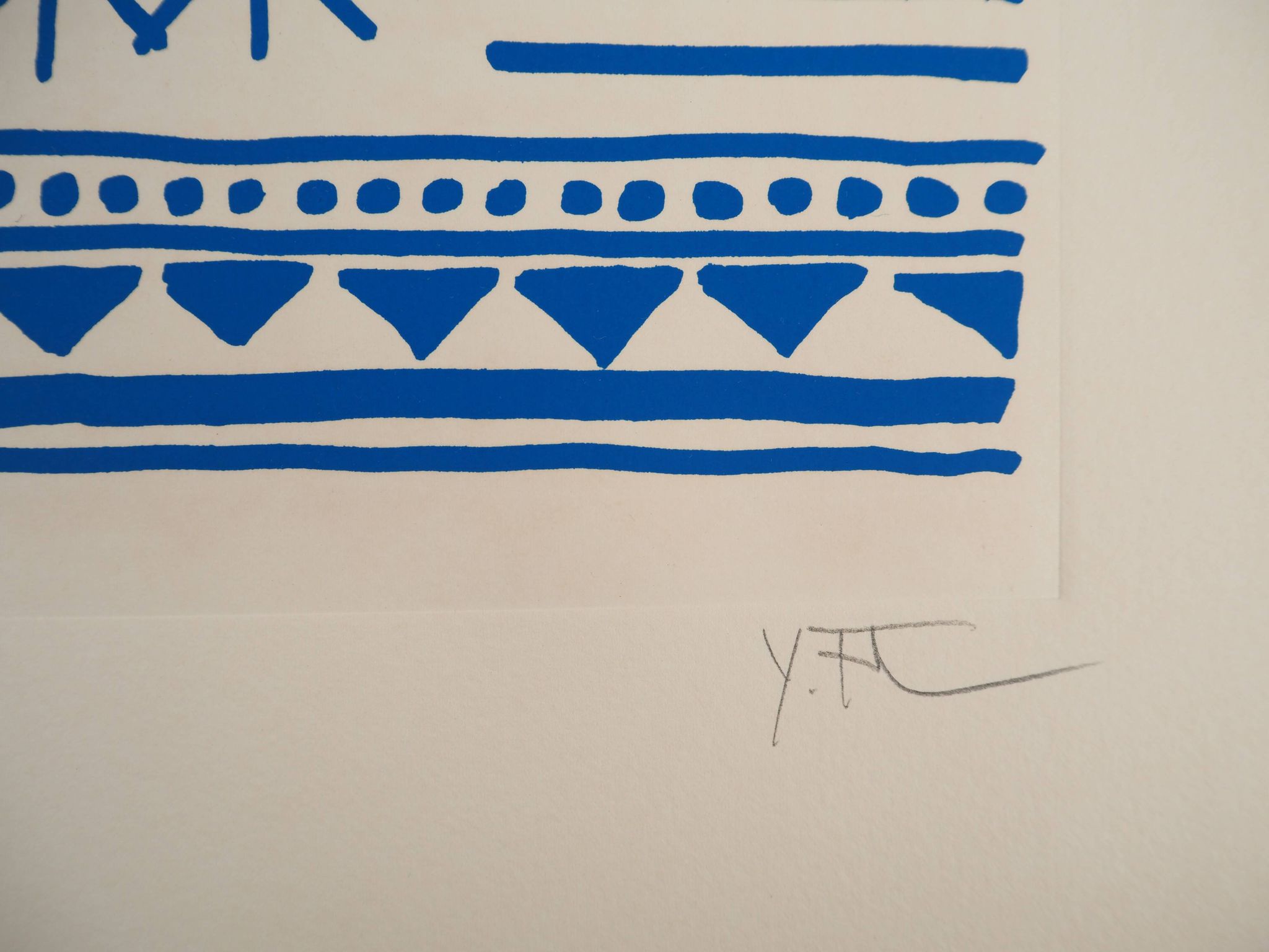 Yona FRIEDMAN: Pictograms of Genesis (Blue), signed original silkscreen
