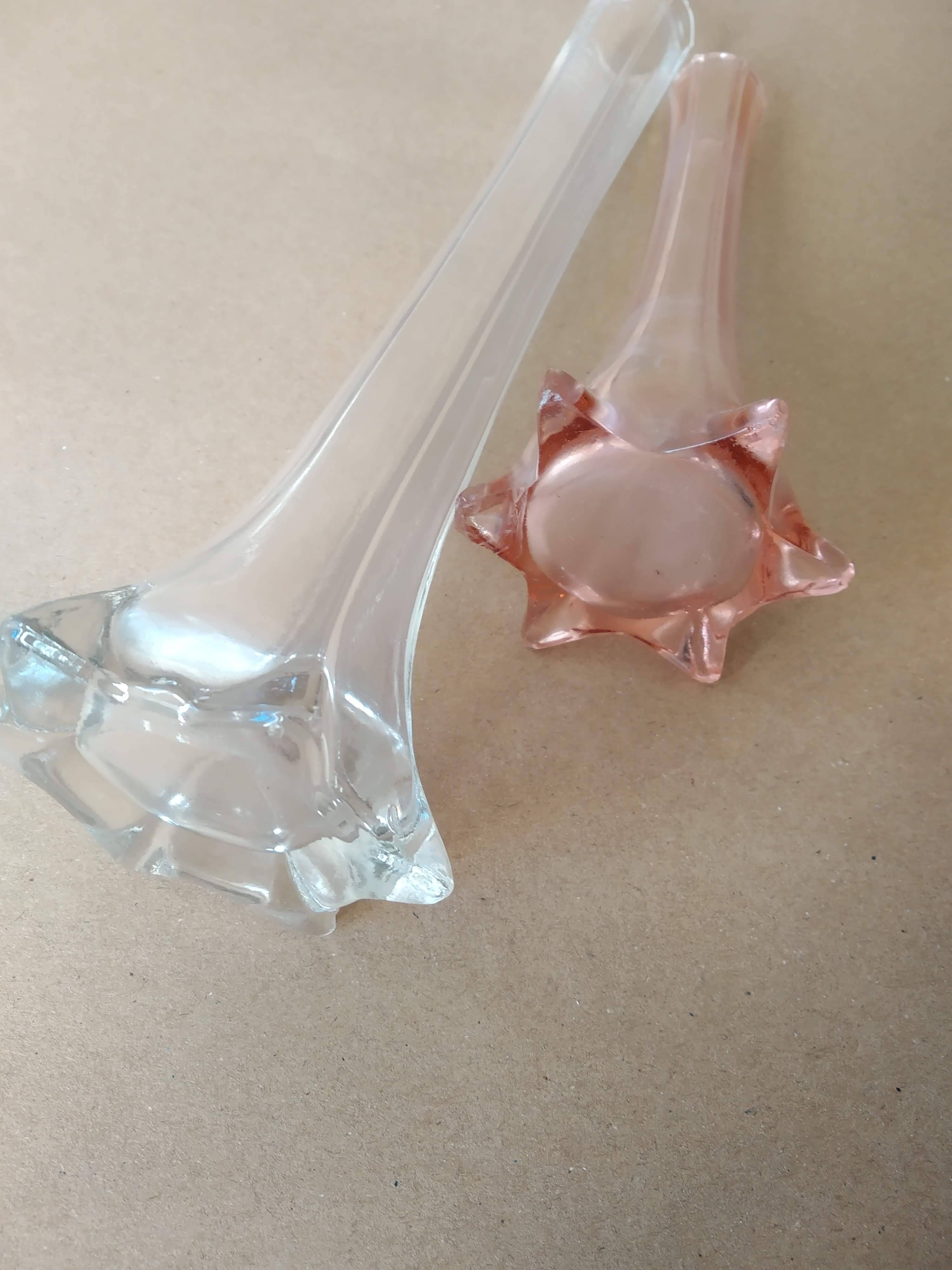 Pair of Art Nouveau glass soliflore vases