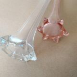 Pair of Art Nouveau glass soliflore vases