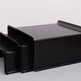 Rosenthal Large Black Fiberglass nesting tables 1970s Germany