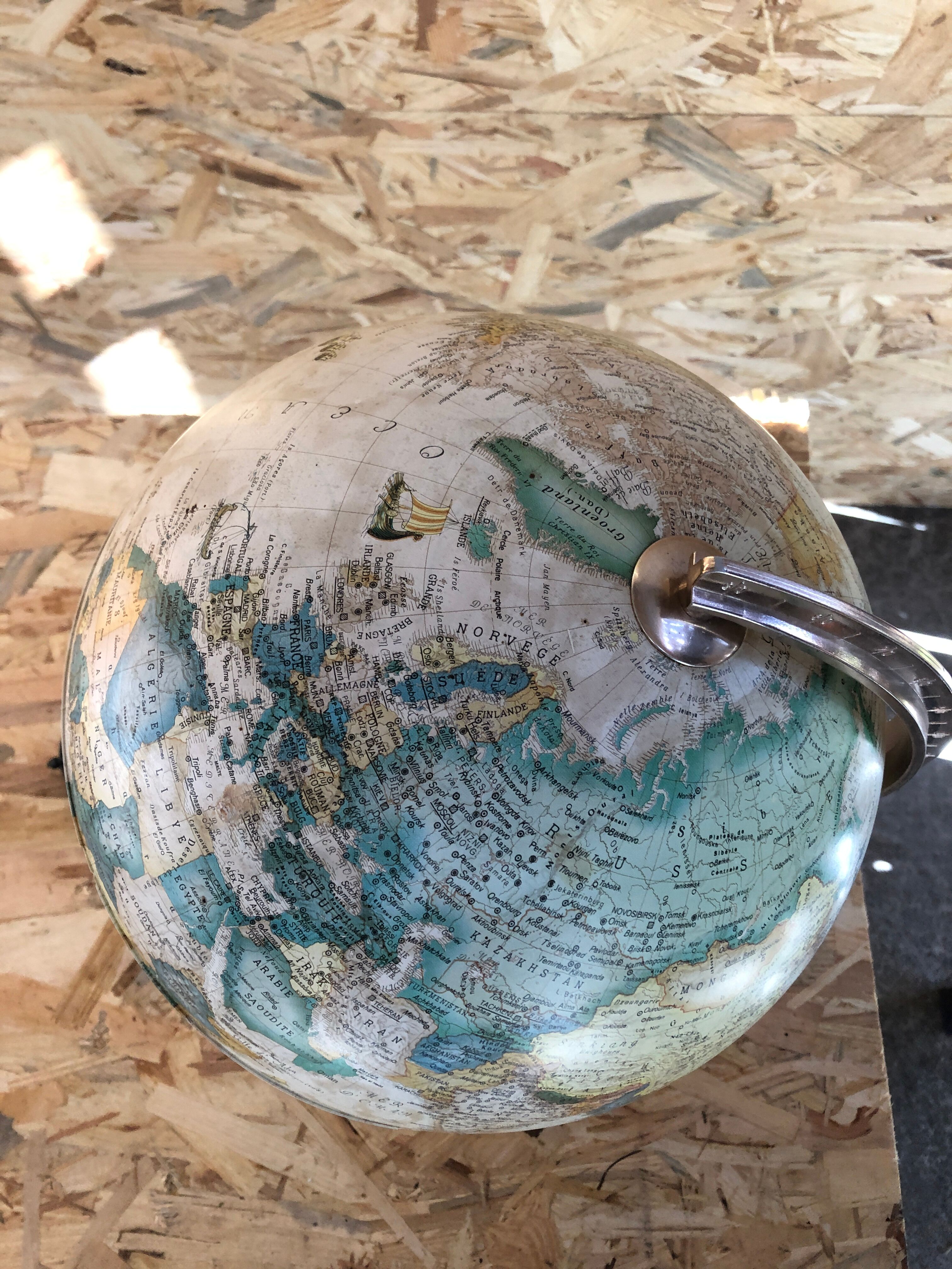 Former globe world map tecnodidattica discovery 30 vintage