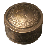 Silver metal box elephant decoration Cambodia Indochina early twentieth century