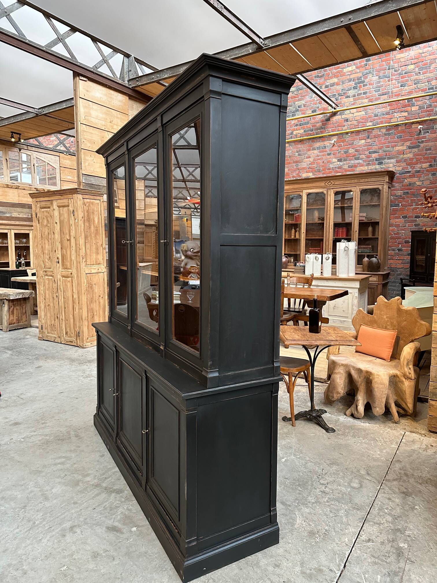 80s patinated bookcase