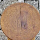 Vintage oak stool from maison hurel paris 1960