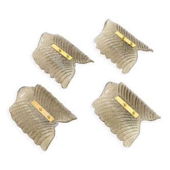 Set of four Murano glass sconces by Fischer Leuchten