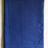 Antique linen and cotton sheet cobalt blue