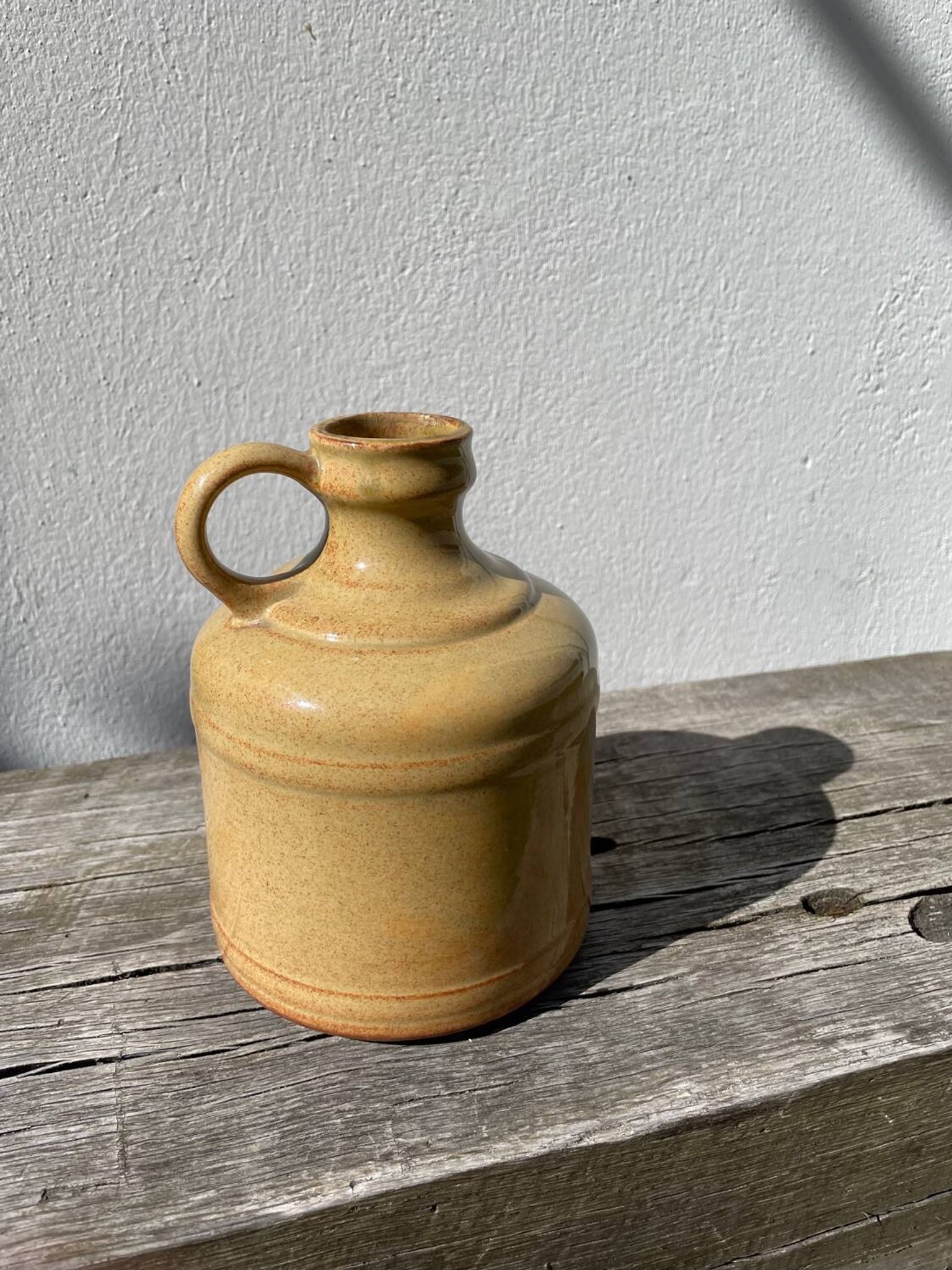 Antique glazed terracotta jug vase