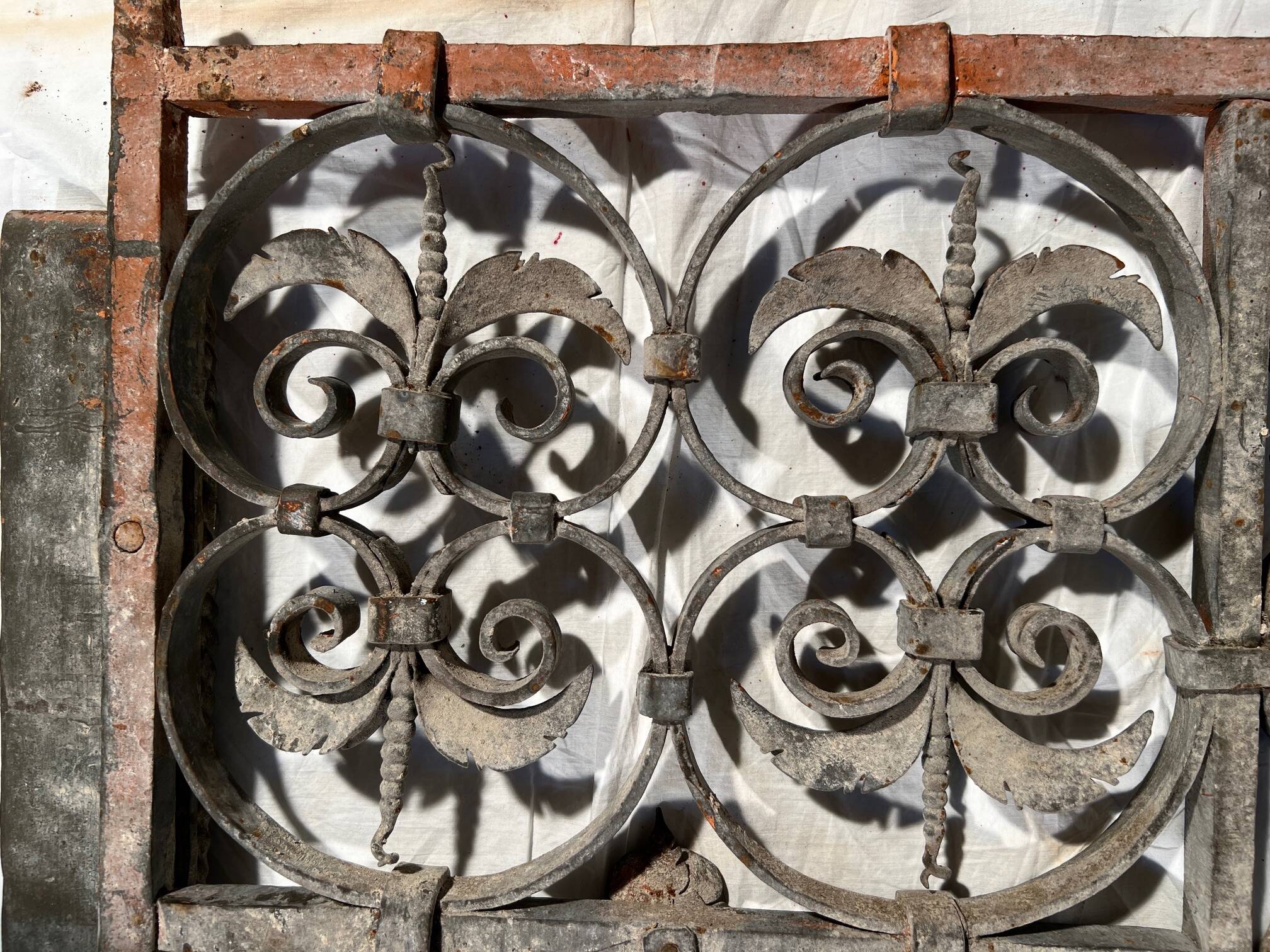 17th century wrought iron railing, balcony barrier railing