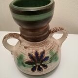 Hand-painted terracotta vase