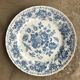 Series of 6 flat plates in English porcelain
