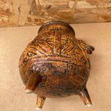 Antique jasba keramik lava pottery vase aztec decor 1970 vintage