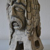 Lampe sculpture tete gaulois signee Mazoyer 1977