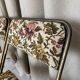 Lafuma folding chairs "Chantazur" floral upholstery from the 1960s.