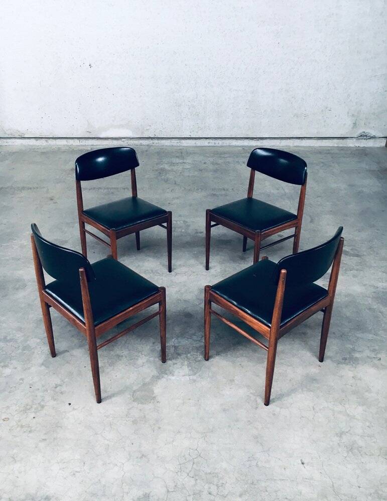 Mid-Century Dutch Design Dining Chairs, 1960s, Set of 4