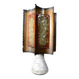 Brutalist design lamp in ceramic and metal - Accolay