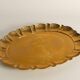 Hollywood Regency Large Oval Brass Tray by Firma Lars Holmström, Sweden 1940's