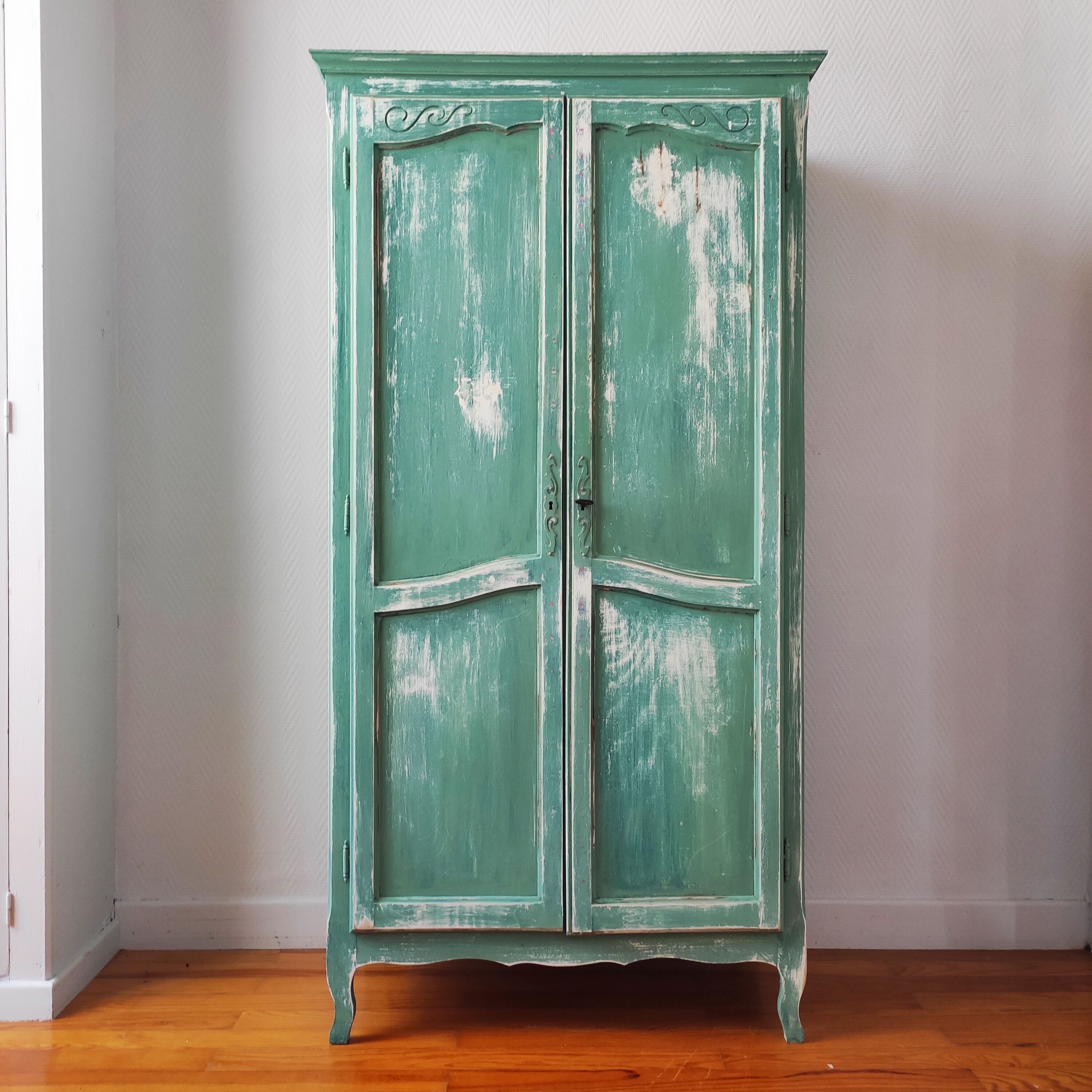 Patinated vintage Parisian wardrobe