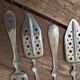 Set of 6 antique absinthe spoons Combault