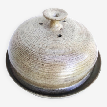 Handmade Aus stoneware cheese tray and bell jar