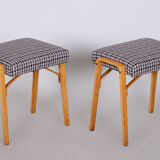 Pair of MidCentury Beech Stools by Ludvik Volak, Czechia, 1950s
