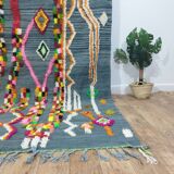 Azilal Berber rug in handmade wool 263 X 150 CM