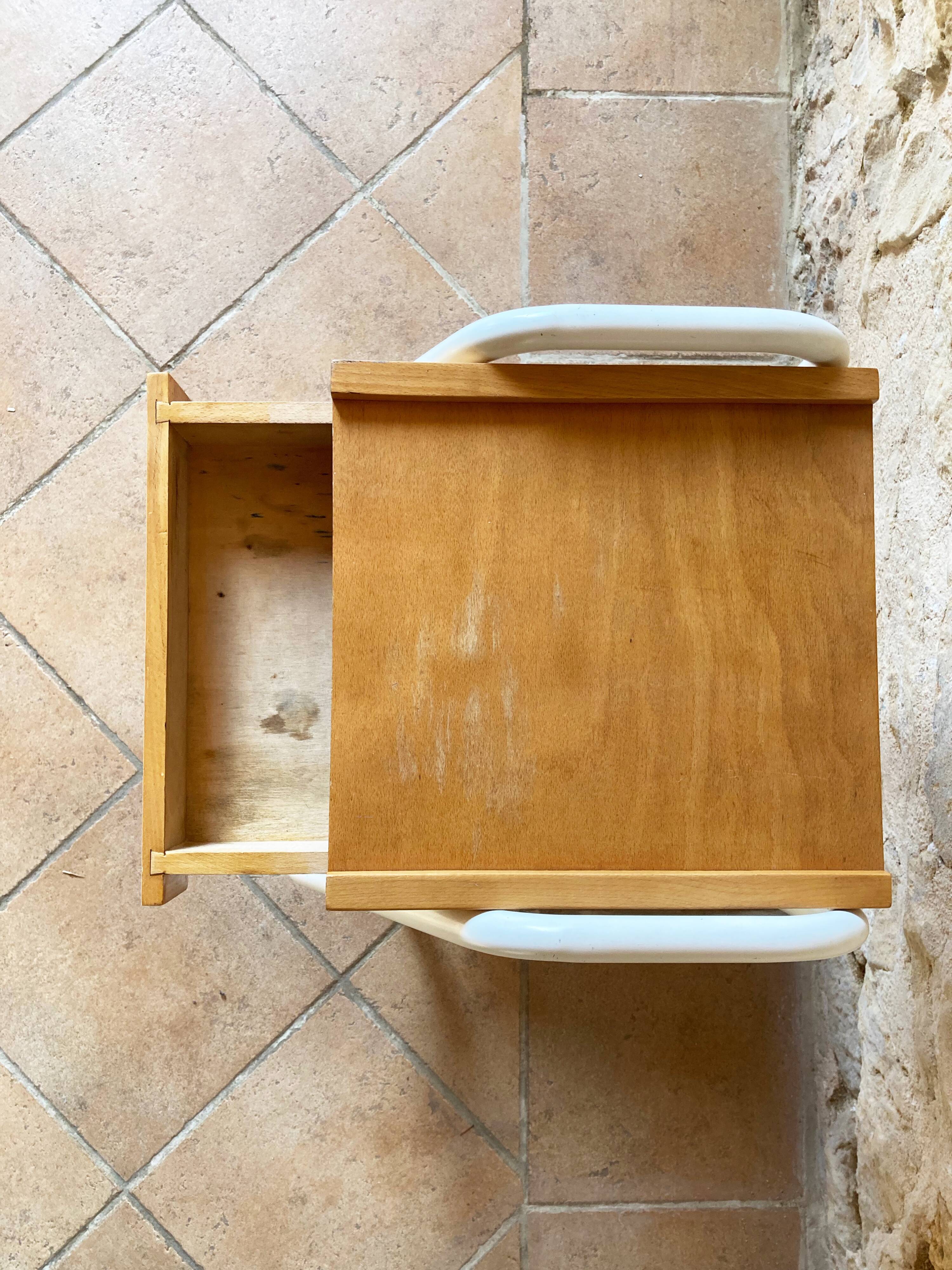 Bedside table attributed to Jacques Hitier, 1950s