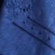 Old sheet in pure thread washed linen tinted in blue