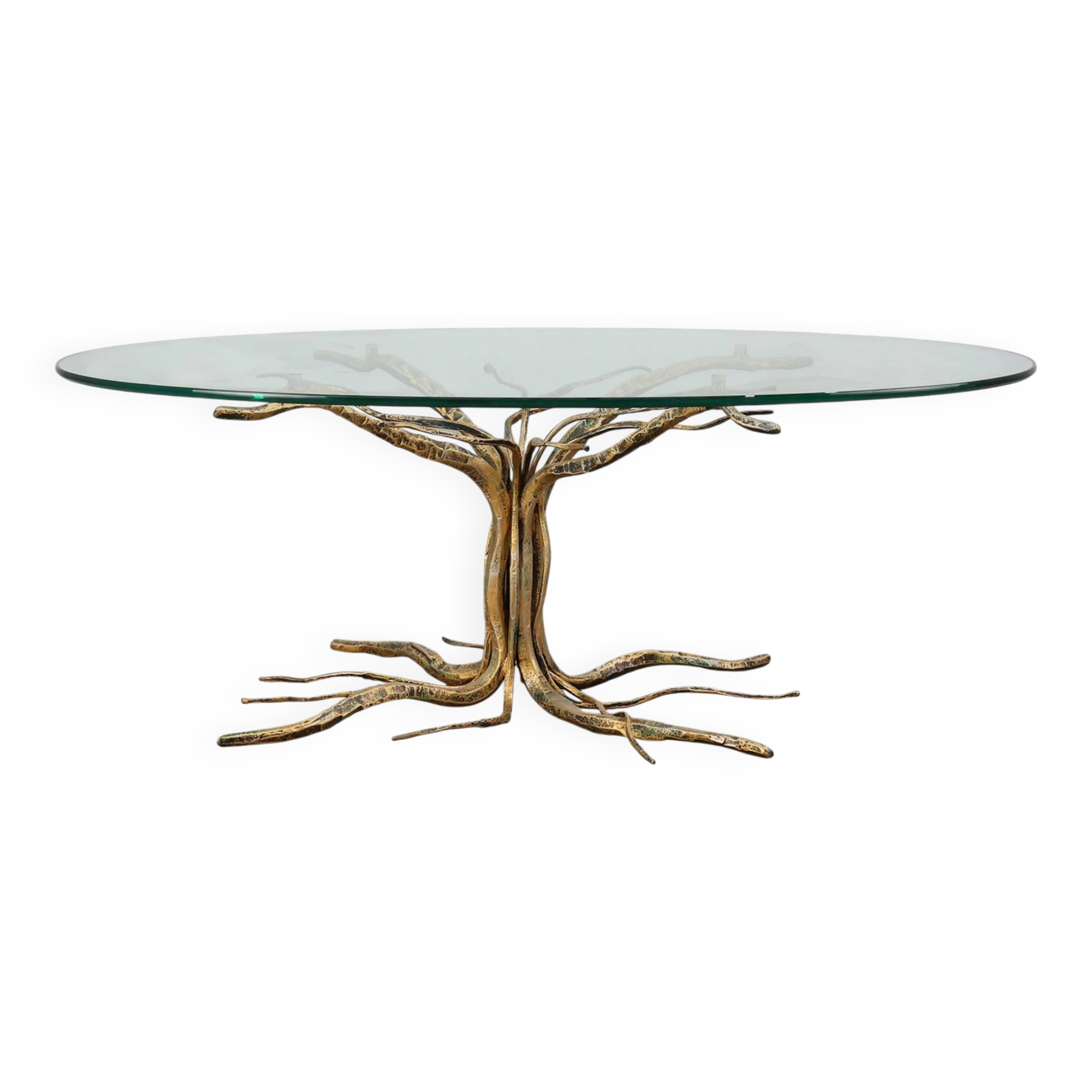 Mid-century forged metal coffee table by Salvino Marsura, Italy 1960s