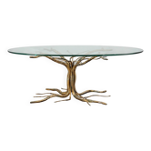 Table basse en métal forgé du milieu du siècle par Salvino Marsura, Italie, années 1960.