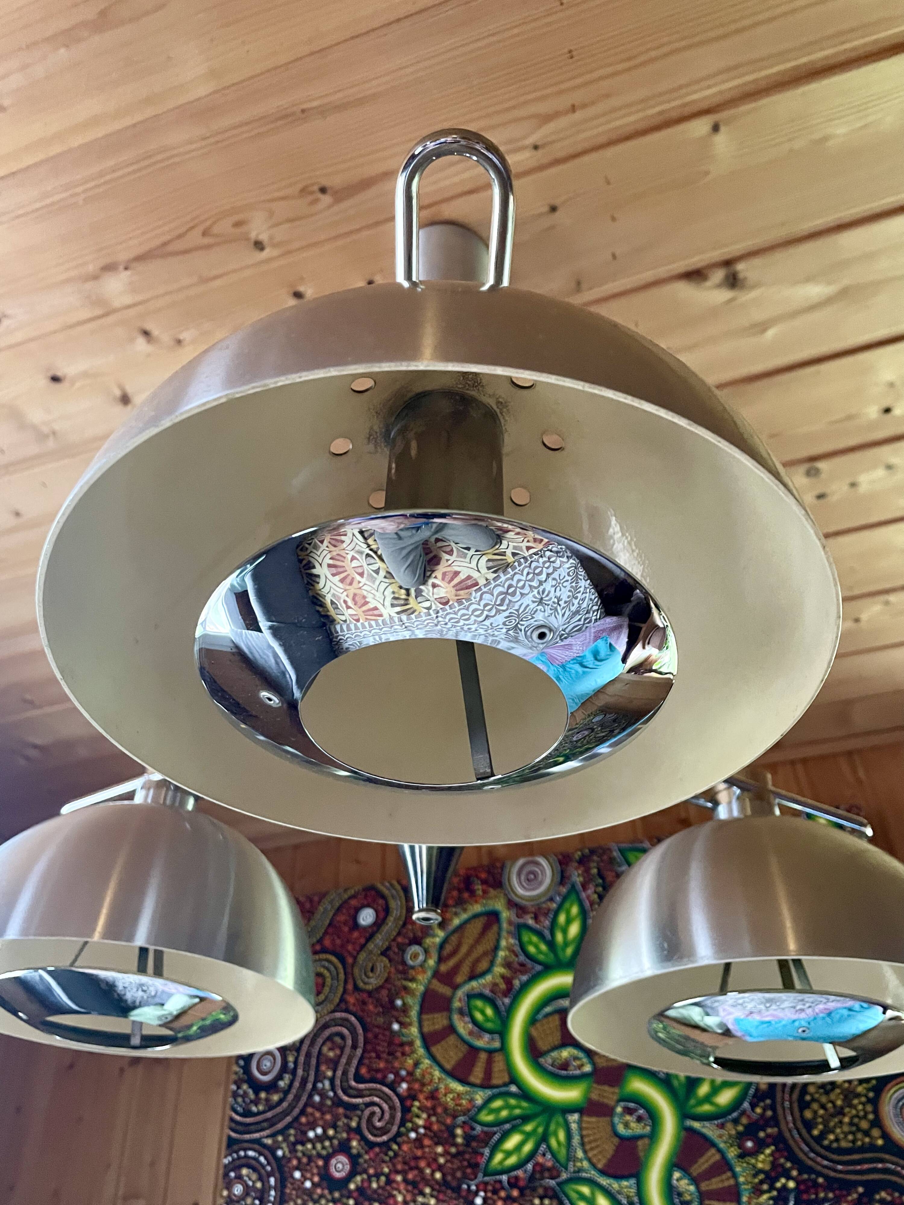 Chandelier, Space Age ceiling light, Design by "Jean Gandelin", vintage, from the 70s
