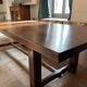 Solid vintage oak dining table in refectory style. Seats 8–10 people.