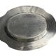 Oval metal silver-plated catchall with hallmarks from the early 20th century.