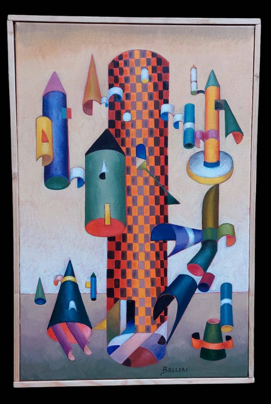 Peinture abstraite franco balleri 2008 huile sur toile