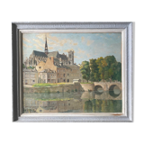 HSP painting "Amiens Cathedral from the bridge of the Cange" (Somme)